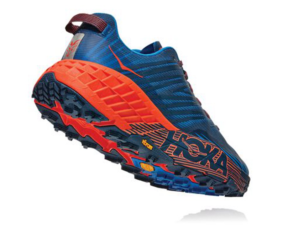 Chaussure Trail Hoka One One Speedgoat 4 Homme - Bleu/Rouge - YXP-320489